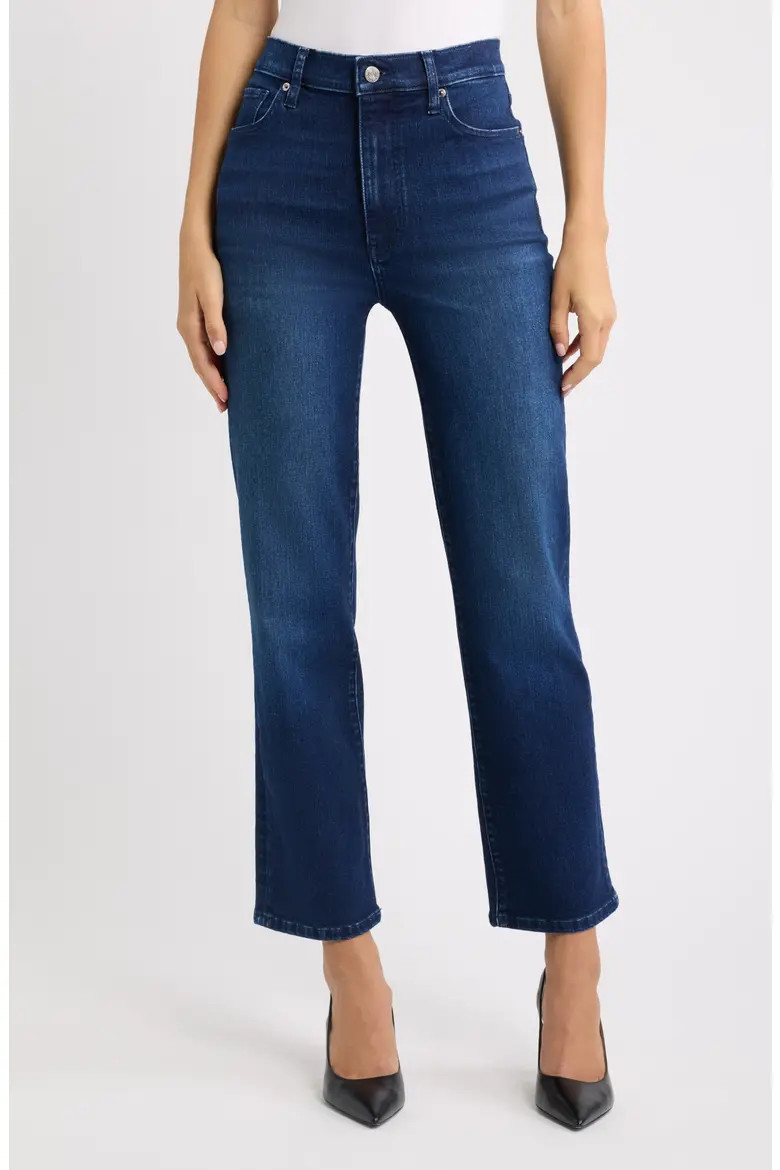 FRAME Le Sleek High Waist Ankle Straight Leg Jeans in Femma at Nordstrom, Size 25 | Nordstrom