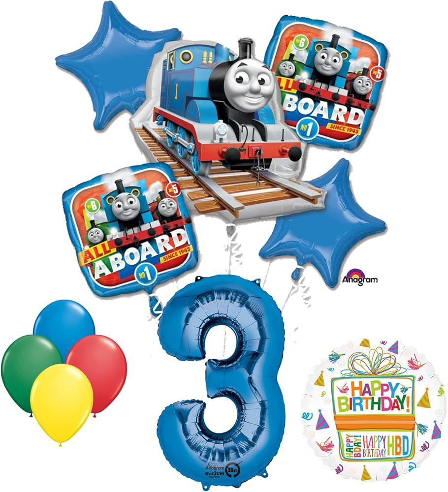 The Ultimate Thomas the Train Engine 3rd Birthday Party Supplies and Balloon Decorations | Amazon (US)
