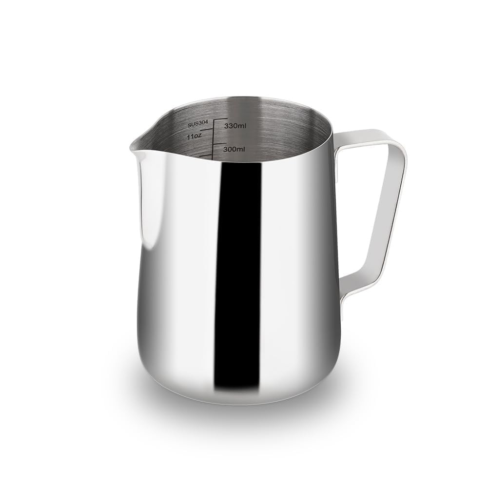 watchget Milk Frothing Pitcher 350ml/600ml/900ml/1500ml (12oz/20oz/32oz/52oz) - Stainless Steel E... | Amazon (US)