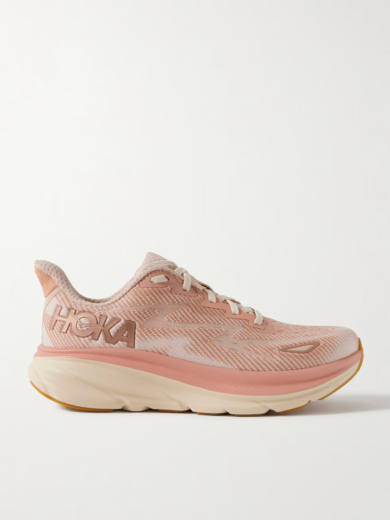 Hoka - Clifton 9 Mesh Sneakers - Pink | NET-A-PORTER (US)