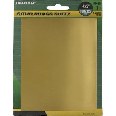 Hillman 4-in x 5-in Brass Solid Sheet Metal | Lowe's