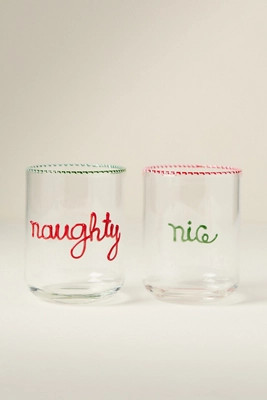 Love Notes Naughty/Nice Juice Glass, Set of 2 | Anthropologie (US)