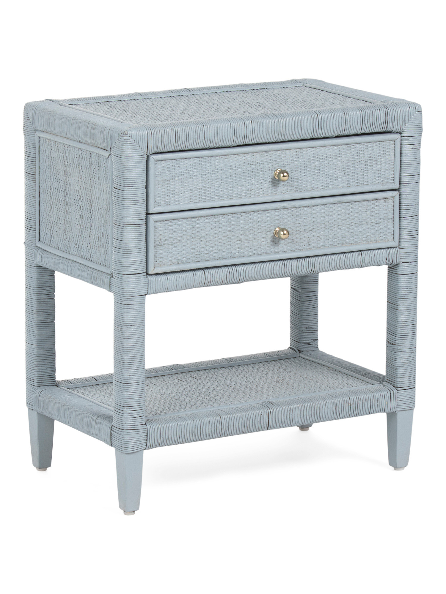 24x26x14 Woven Rattan 2 Drawer Nightstand | TJ Maxx