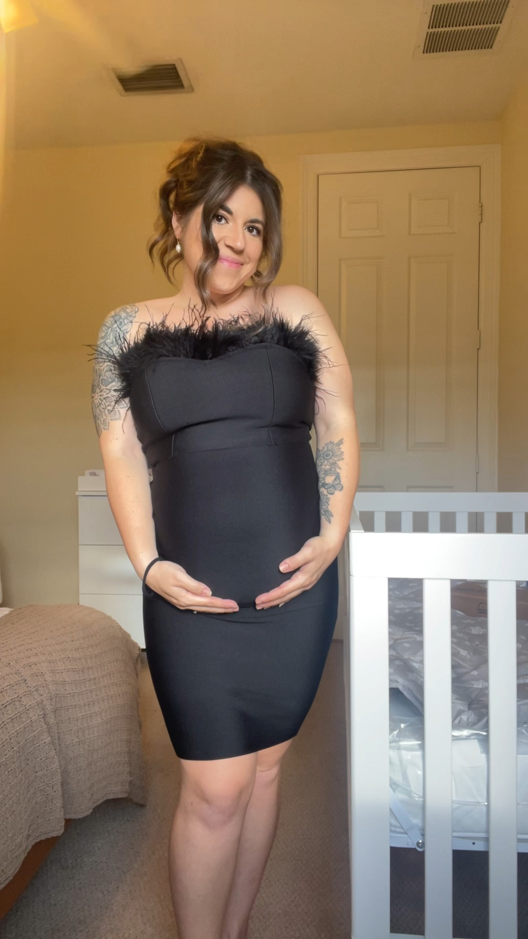 Cutest bump friendly dress! 🤰🏻

True to size. Wore my true size medium even at 34 weeks pregnant and fit like a glove! 

#LTKstyletip #LTKbump #LTKbeauty