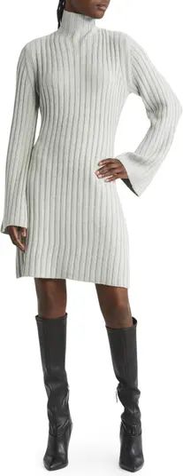 French Connection Babysoft Long Sleeve Rib Sweater Dress | Nordstrom | Nordstrom