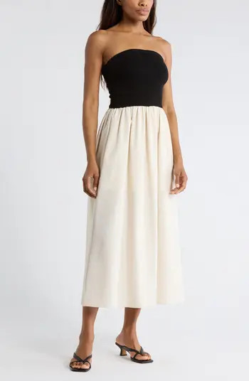 Blu Pepper Strapless Midi Dress | Nordstromrack | Nordstrom Rack