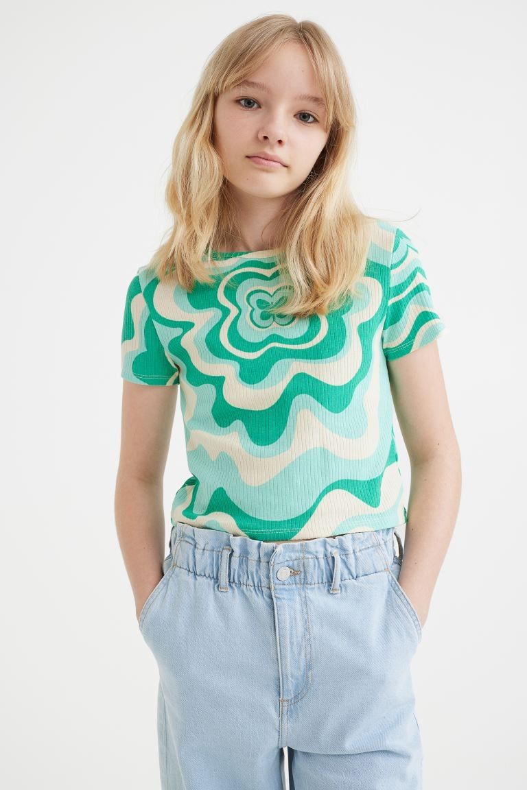 Cotton Jersey Crop Top | H&M (US + CA)