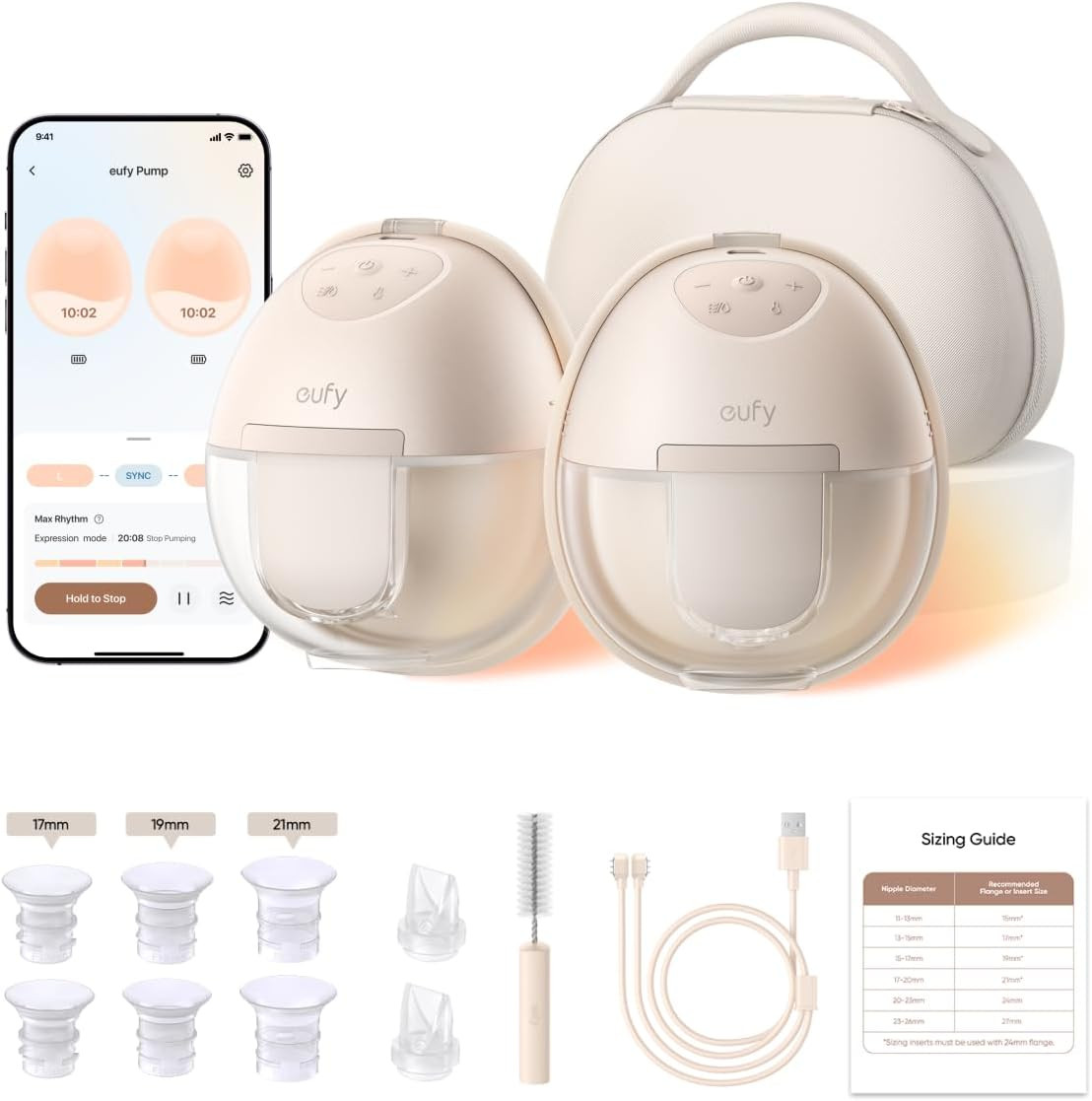 eufy Security Heated Wearable Breast Pump S1 Pro, Slim Hands-Free with Industry-Leading HeatFlow ... | Amazon (US)