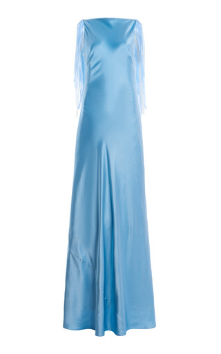 Exclusive Lattice Lace-Detailed Silk Maxi Dress | Moda Operandi (Global)