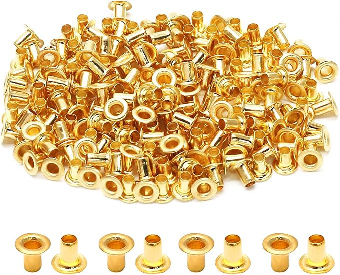Litoexpe 2MM Tiny Grommets Eyelets 200 Pcs, Self Backing Eyelets for Bead Cores, Clothes, Leather... | Amazon (US)