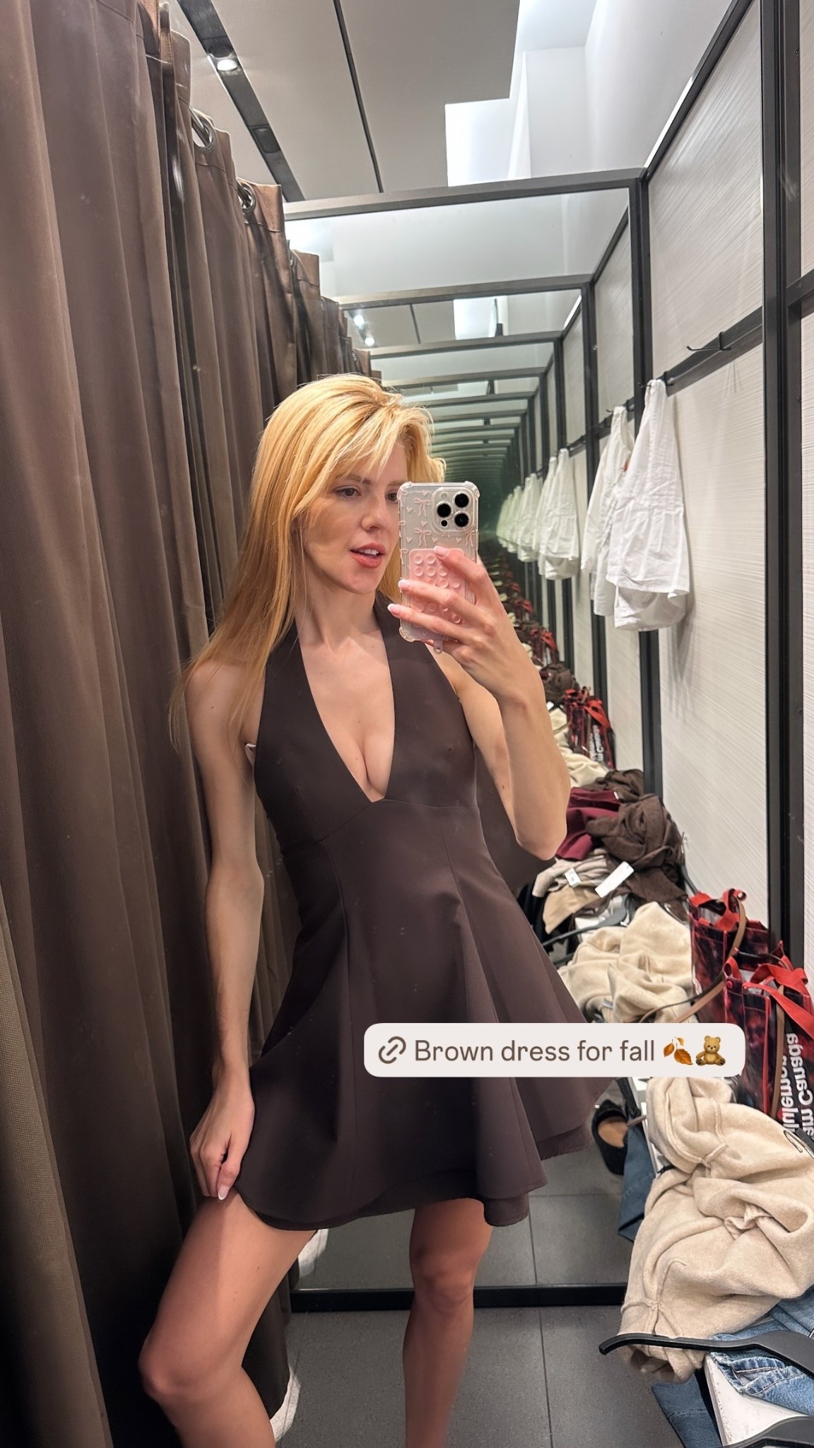 Brown dress for fall 🥰 double layered great quality and the neckline is so sexy!

Little brown dress skort neckline mini short dress cocktail fall trends what to wear Zara must haves autumn 

#LTKcanada #LTKdresses #LTKdatenight