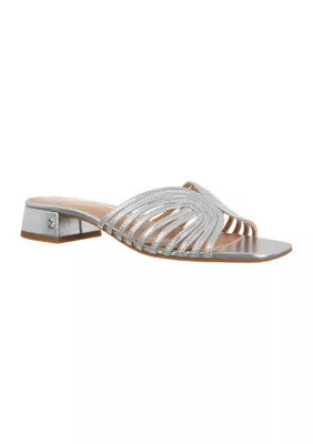 Sam & Libby Women's Della Dress Sandals, Silver, 11M | Belk