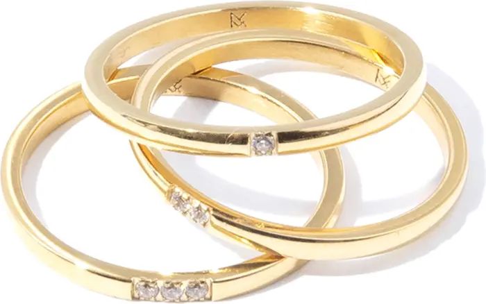 Leah Set of 3 Cubic Zirconia Stacking Rings | Nordstrom