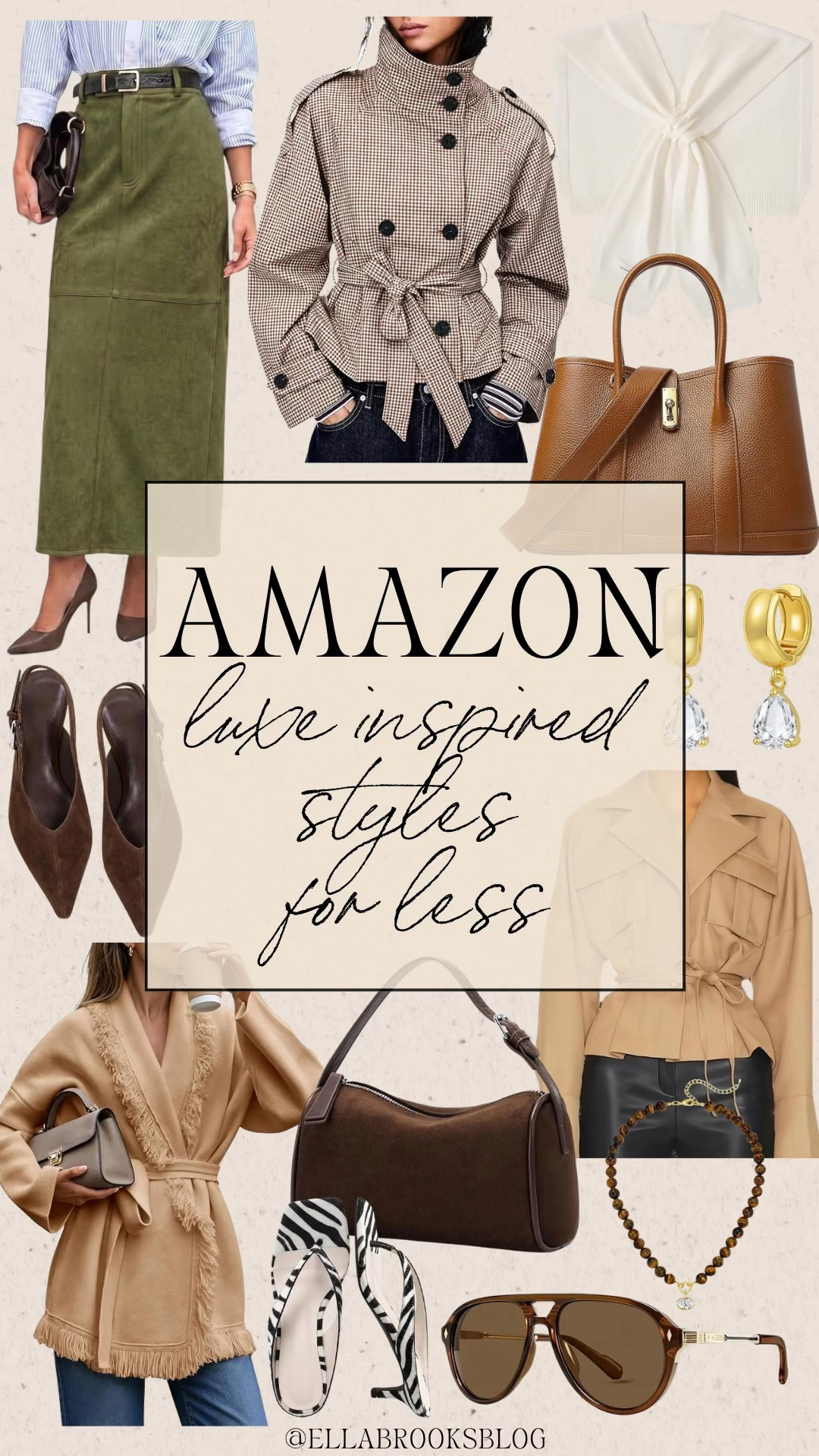 Amazon luxe for less styles

Fall style, Amazon fashion, fall purse, suede bag, fall jacket, suede skirt

#LTKootd #LTKSeasonal
