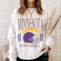 Minnesota Football Sweatshirt, Vintage Crewneck, Retro Shirt, Mens & Womens Throwback Sweatshirt | Etsy (US)