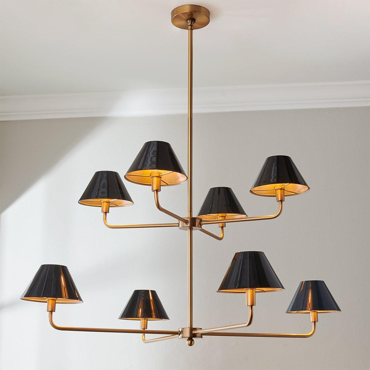 Chris Loves Julia Edie Two-Tier Chandelier - 8 Light | Shades of Light