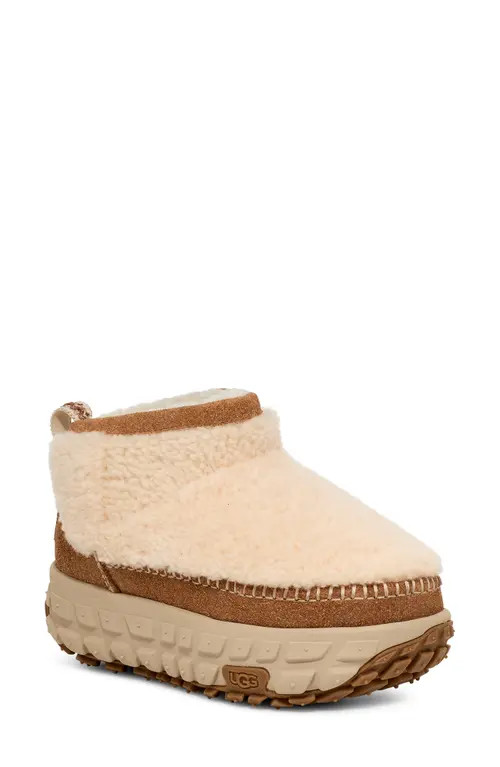 UGG(r) Venture Daze Ultra Mini Genuine Shearling Platform Bootie in Natural at Nordstrom, Size 11 Women's | Nordstrom