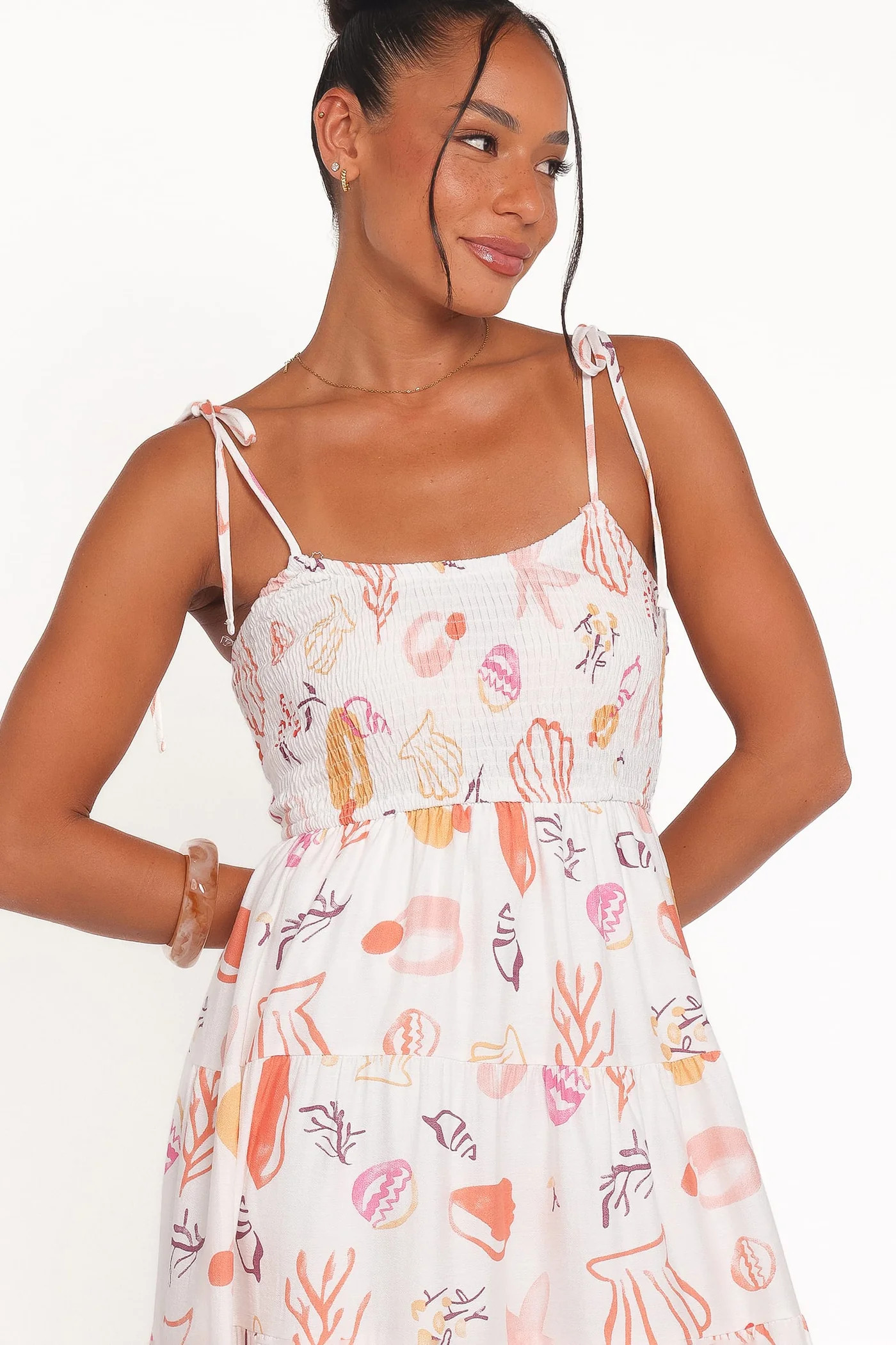 Bairbre Maxi Dress - Pink Beach Print | Petal & Pup (US)
