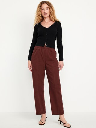 High-Waisted Barrel Ankle Pants | Old Navy (US)
