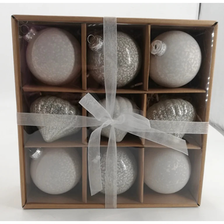 Holiday Time Holiday Time 9ct Vintage Look Christmas Tree Hanging Ornament, Silver,3.54" diameter... | Walmart (US)