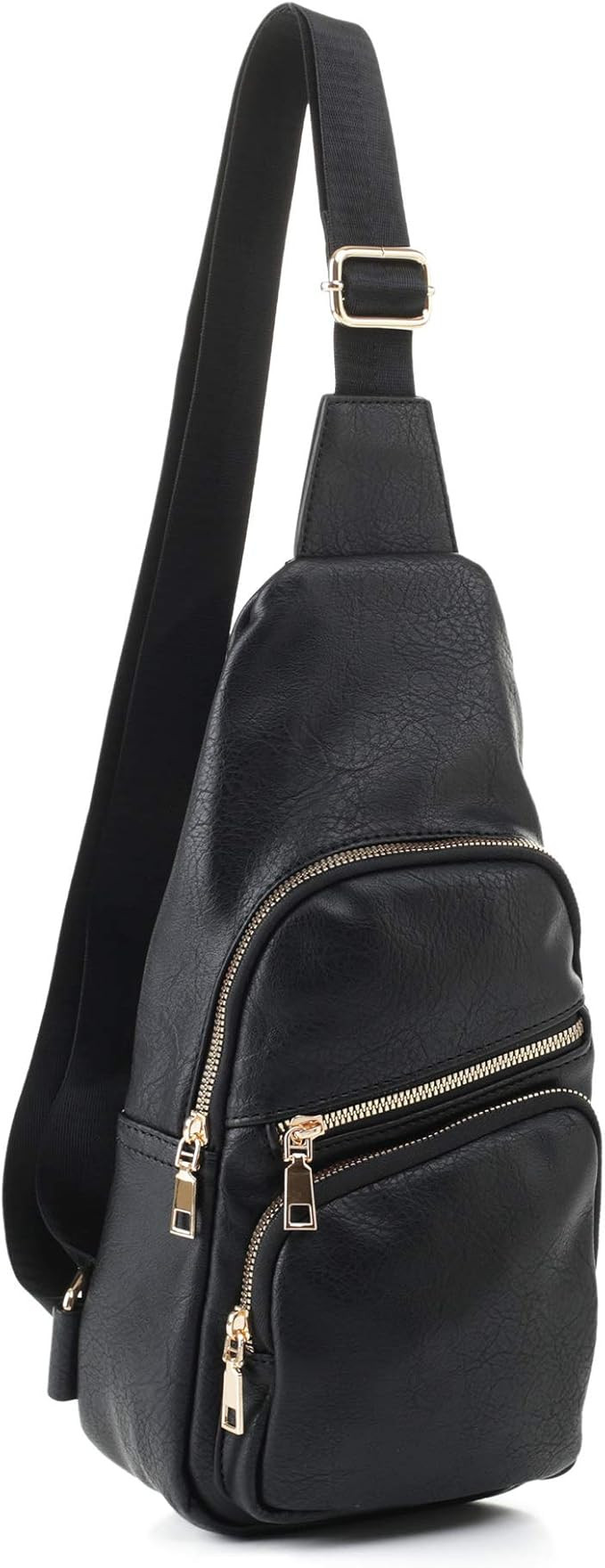 EMPERIA Faux Leather Small Sling Backpack Multipurpose Chest Bag Hiking Travel Daypack Rushsack O... | Amazon (US)