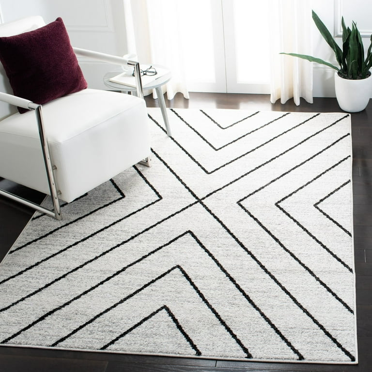SAFAVIEH Adirondack Evonne Geometric Area Rug, Ivory/Grey, 8' x 10' - Walmart.com | Walmart (US)