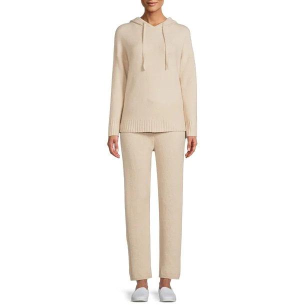 Time and Tru Women's Sweater Hoodie and Pants Set, 2-Piece - Walmart.com | Walmart (US)