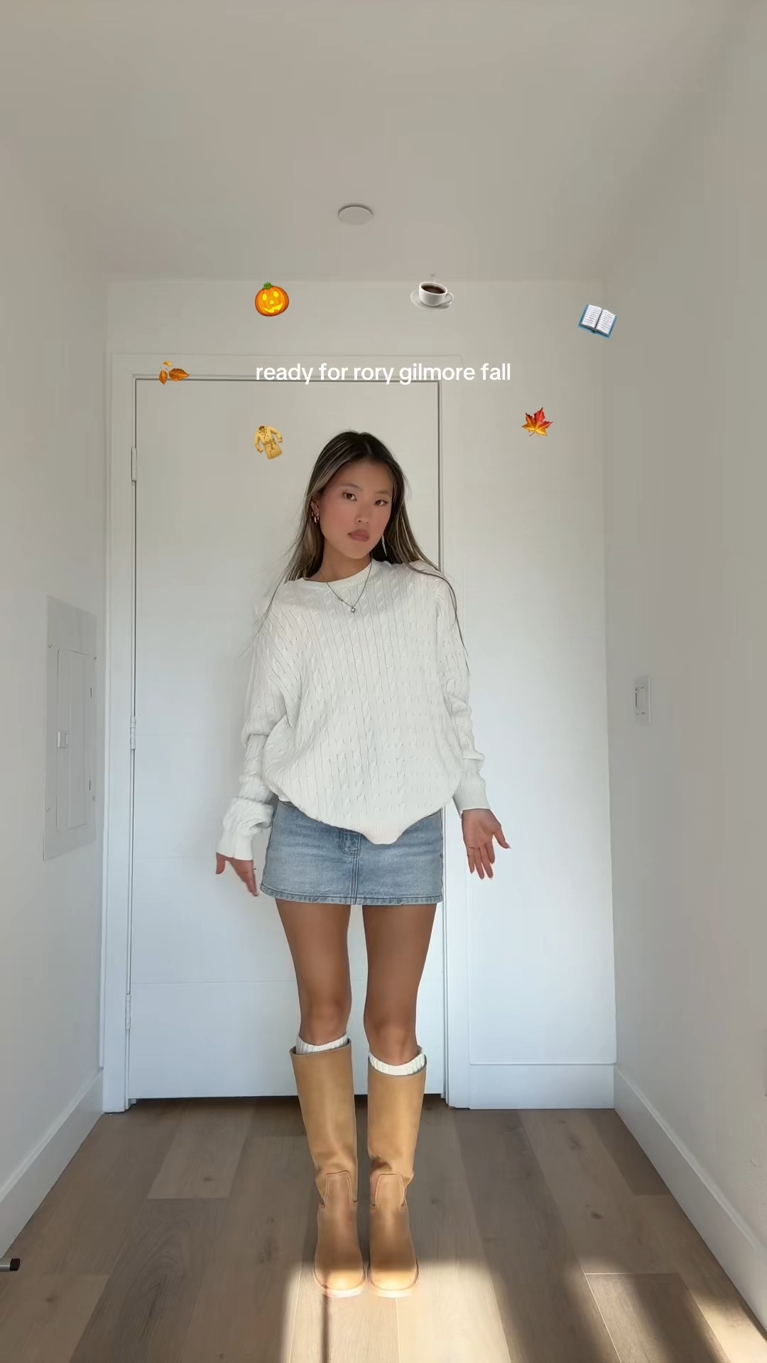 pinterest girl fall outfit! 

pinterest fall outfit, gilmore girls outfit, rory outfit, pinterest inspired fall outfit, white cable knit sweater, denim mini skirt, frye boot dupes, steven madden boots 

#LTKStyleTip #LTKPetite #LTKFindsUnder100