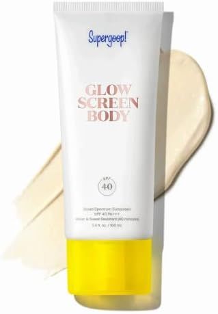 Supergoop! Glowscreen Body SPF 40 PA+++, 3.4 fl oz - Body Lotion + Broad Spectrum Sunscreen with ... | Amazon (US)