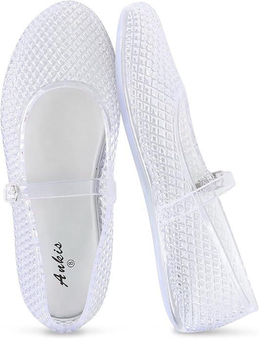 Ankis Mesh Ballet Flats for Women, Black Mesh Flats Buckle Strap Mary Jane Ballerina Flats Women'... | Amazon (US)