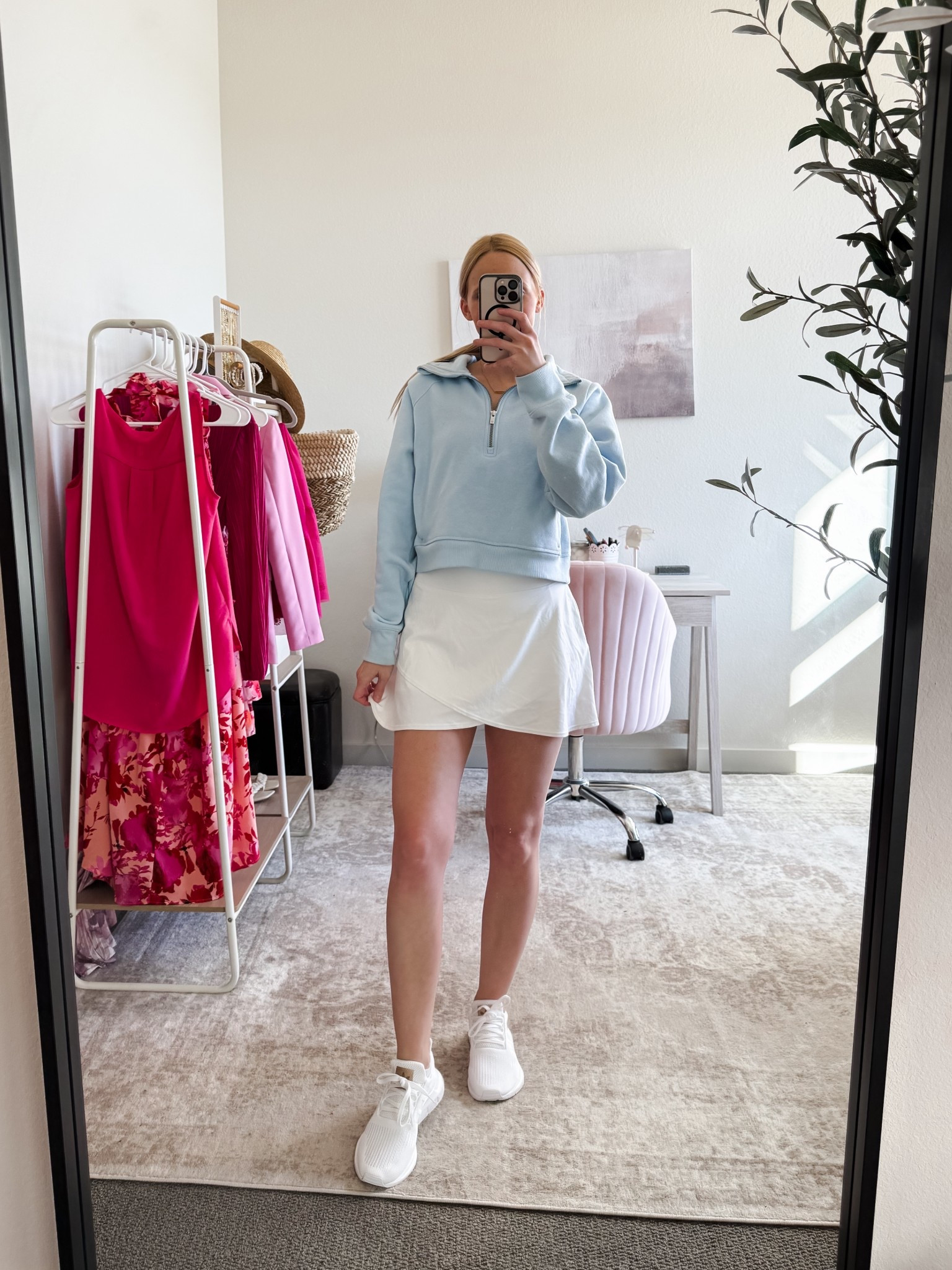 Target Circle Week picks: Target activewear favorites! 🎯✨

 I absolutely love this cropped quarter zip sweatshirt. The color is so flattering! It’s the perfect casual athleisure outfit 🥰

White tennis skirt
•size XS - fit great!
•high-waisted & stretchy waistband
•compression shorts underneath with pockets
•great length! Not too short or long

Light blue half zip sweatshirt 
•size XS  (I could also wear a small, if I wanted it more oversized)
•I’ll link a few different sweatshirt options below as well. 

White sneakers
•true to size
•comfy workout sneaker

I’ll share more comfy activewear outfits, Target shorts and tennis dresses below!

#LTKSaleAlert #LTKSeasonal #LTKActive