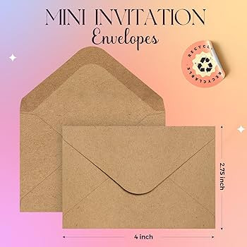 ACSTEP 50PACK Brown Gift Card Envelopes Credit Card Size Mini Envelopes Kraft Tiny Pocket Envelop... | Amazon (US)