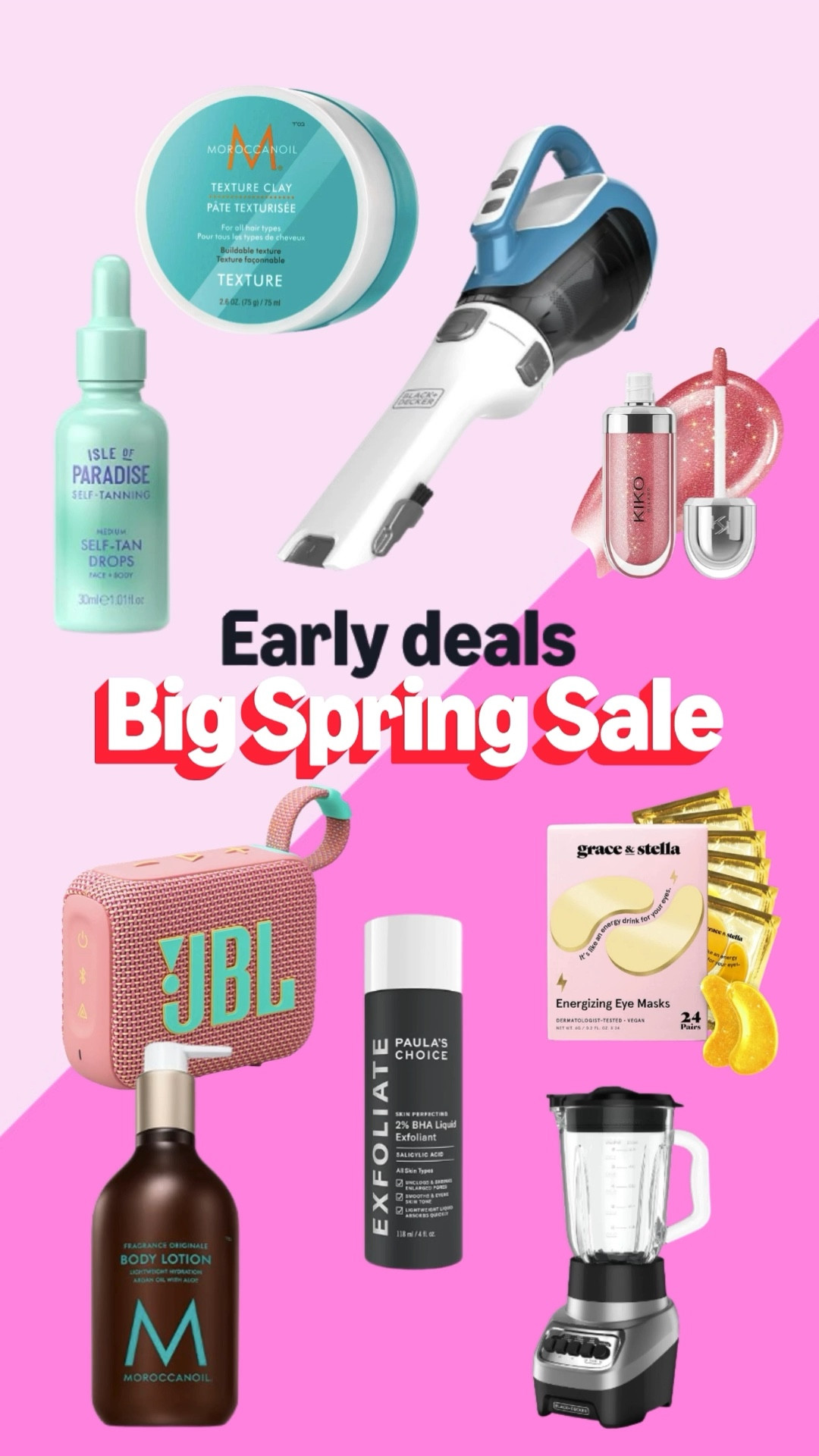  🚨Amazon early deals are here! Shop the big spring sale early with these must haves!

Self tanning drops, Moroccan oil texture clay, car vacuum, lip gloss, under eye patches, blender, exfoliator, JBL mini speaker, Moroccan oil body lotion 

 

#LTKSaleAlert #LTKSpringSale