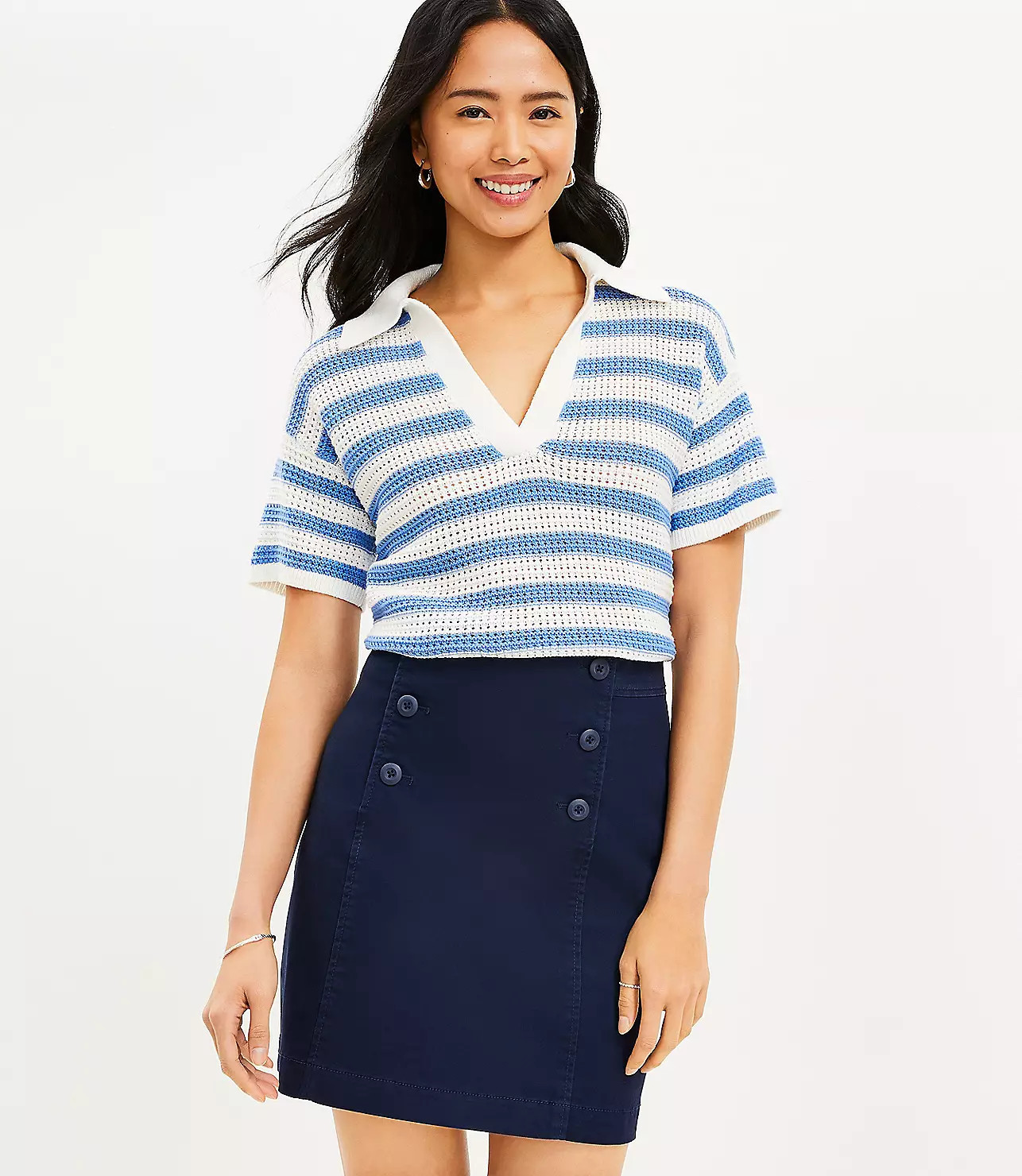 Twill Sailor Skirt | LOFT