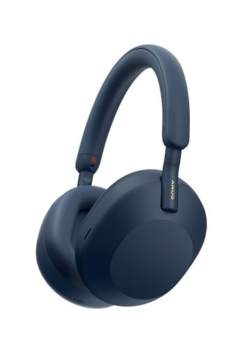 Sony WH-1000XM5 Premium Noise Canceling Headphones, Auto NC Optimizer, 30-Hour Battery, Alexa Voice Control, Midnight Blue | Amazon (US)