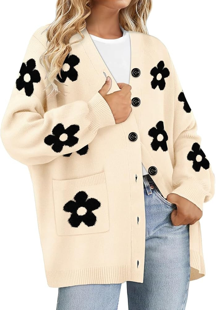 RITERA Womens Plus Size Cardigans Sweatershirts Coat Open Front Button Up Long Sleeeve Oversize W... | Amazon (US)