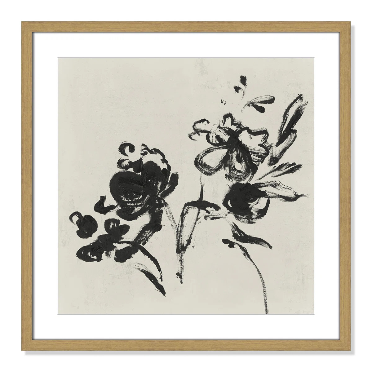 Black Florals I by Isabelle Z - Picture Frame Painting | Birch Lane
