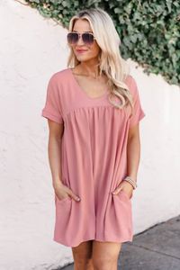 Connect To Your Heart Peach Dress | The Pink Lily Boutique