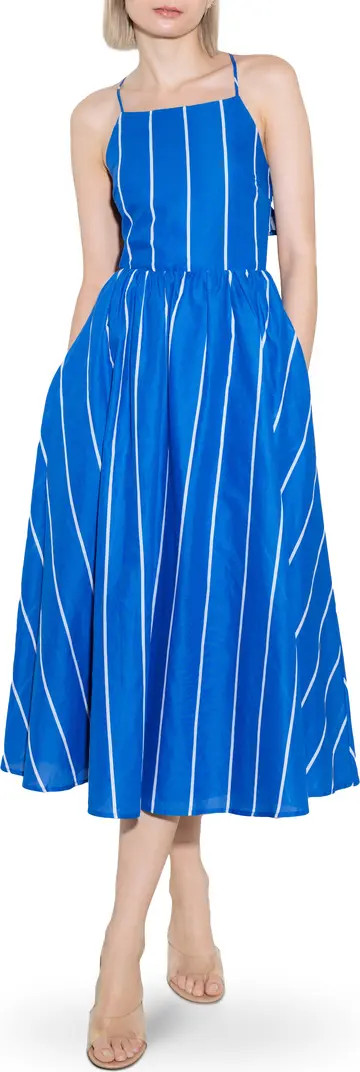 Stripe Sleeveless Midi Dress | Nordstrom