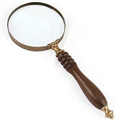 Amazon.com : Deconoor 10X Handheld Magnifying Glass Lens, Antique Brass Magnifier, Fine Print Rea... | Amazon (US)