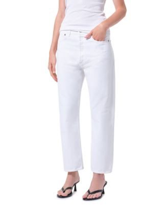 AGOLDE 90's Crop Mid Rise Loose Jeans in Marshmallow | Bloomingdale's AGOLDE Women's Jeans | Bloomingdale's (US)