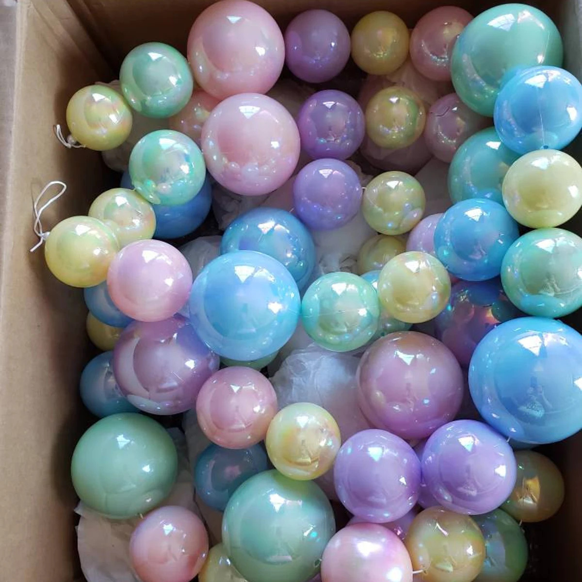 Pastel Ball Iridescent Christmas Tree Garland 6 Ft Bakery Candyland - Etsy | Etsy (US)