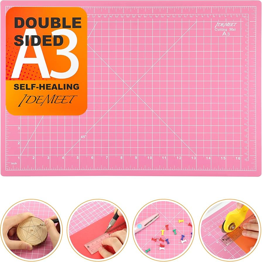 18" x 12" Self Healing Sewing Mat, Idemeet Rotary Cutting Mat for Craft, 5-Ply Blade Table Protec... | Amazon (US)