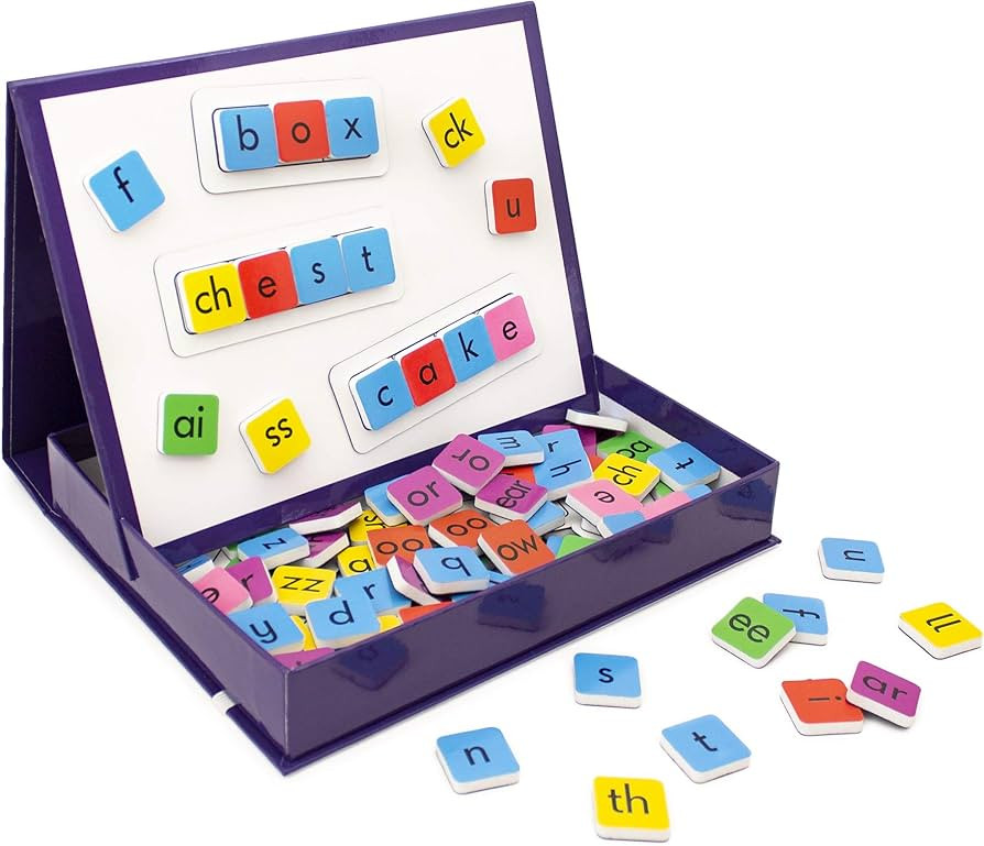 Junior Learning Rainbow Phonics Tiles with Built-in Magnetic Board Multi | Amazon (CA)