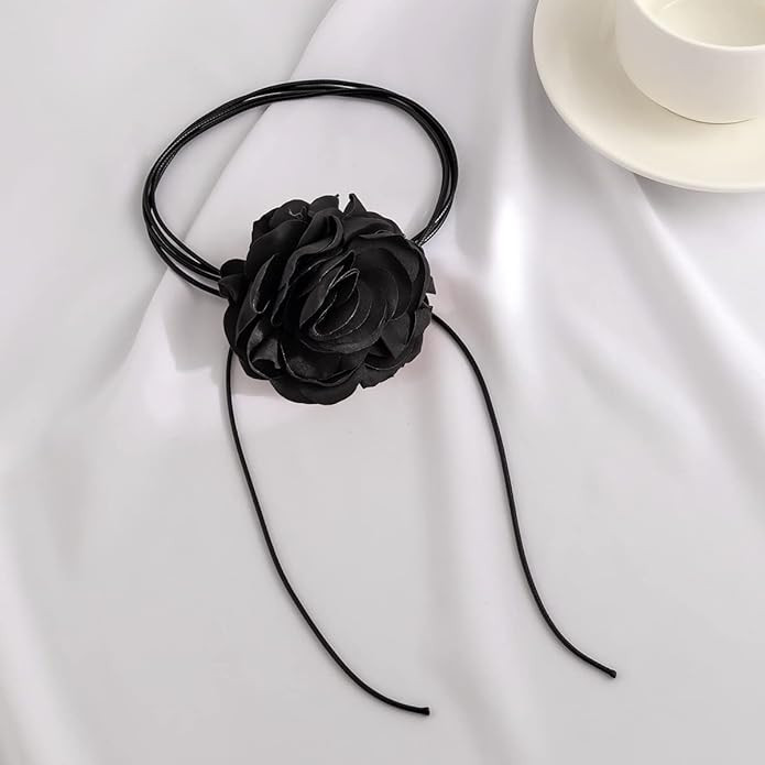 Bethynas Vintage Flower Choker Necklace Gothic Large Rose Neck Chain Long Wrap Leather Collar Tie... | Amazon (US)