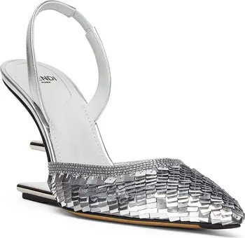 F Heel Slingback Embellished Pointed Toe Pump (Women) | Nordstrom