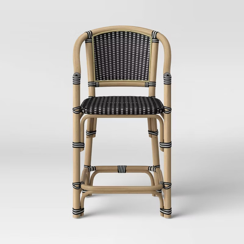 Parksley Rattan and Woven Counter Height Barstool - Threshold™ | Target