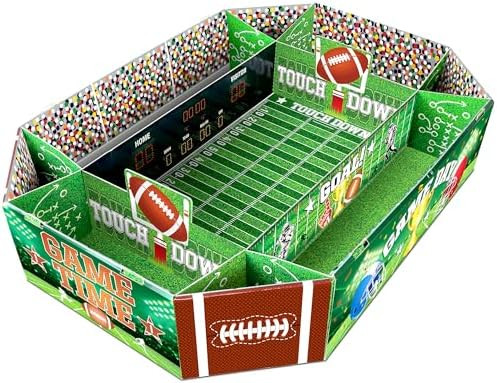 Football Party Supplies Kit, Large Snack Stadium, Football Plates Bowls Food Snack Tray, 2026 Foo... | Amazon (US)