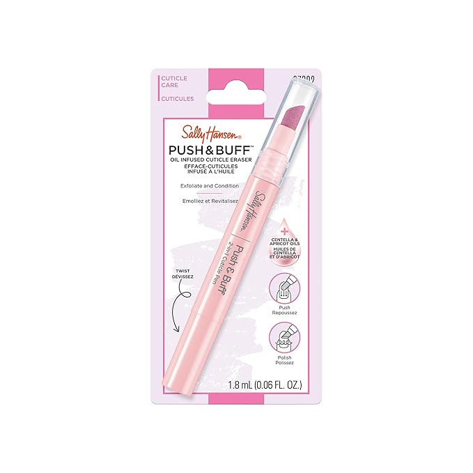 Sally Hansen Push & Buff 2-in-1 Cuticle Care Treatment Pen | Exfoliates, Polishes and Smooths Cut... | Amazon (US)
