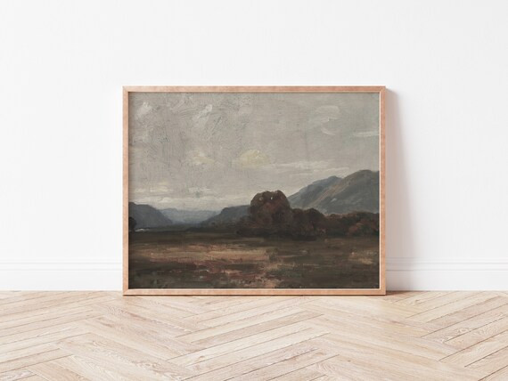 Mountain Pass Mountain Painting Lake Landscape Antique Oil | Etsy UK | Etsy (UK)